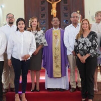 Personalidades y autoridades presentes en conmemoracion de eucaristia por 39 aniversario de zona franca puerto plata