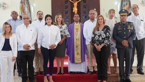 Personalidades y autoridades presentes en conmemoracion de eucaristia por 39 aniversario de zona franca puerto plata