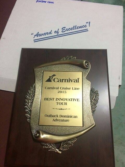 Carnival Cruise Lines Tour Operations premia a OutBack Adventure Puerto Plata como  “Best Innovative Tour” en el Caribe
