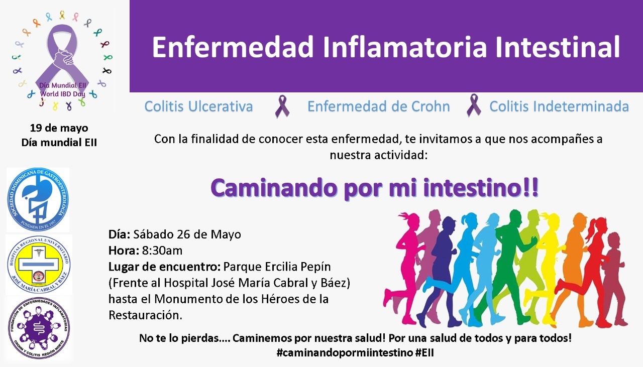 Realizarán caminata en Santiago por el mes de las Enfermedades Inflamatorias Intestinales