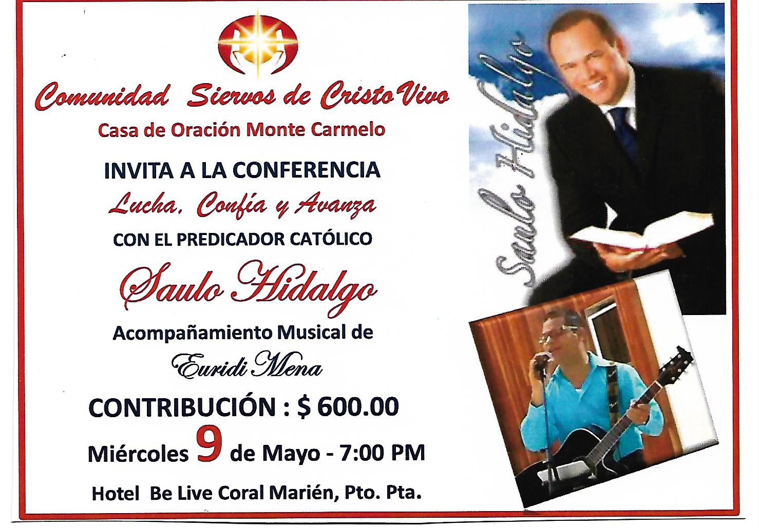 Saulo Hidalgo dictará conferencia Vive, Lucha, Avanza en el Hotel Be Live Coral Marien