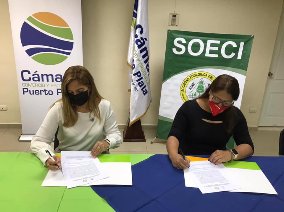 Cámara de Comercio y Producción de Puerto Plata y la Sociedad Ecológica del Cibao firman convenio para desarrollo de proyectos medioambientales