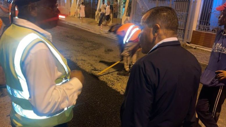 MOPC y Alcaldía de Puerto Plata reinician bacheo en distintos sectores