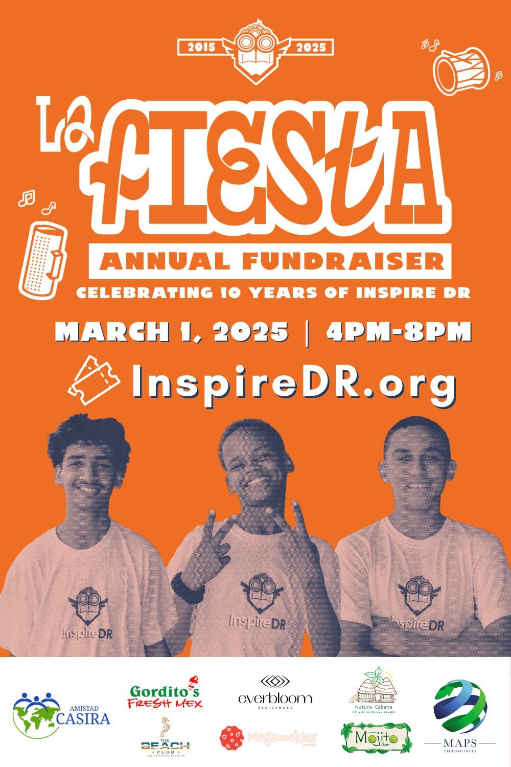 InspireDR celebra una década de impacto con “La Fiesta 10” en Cabarete